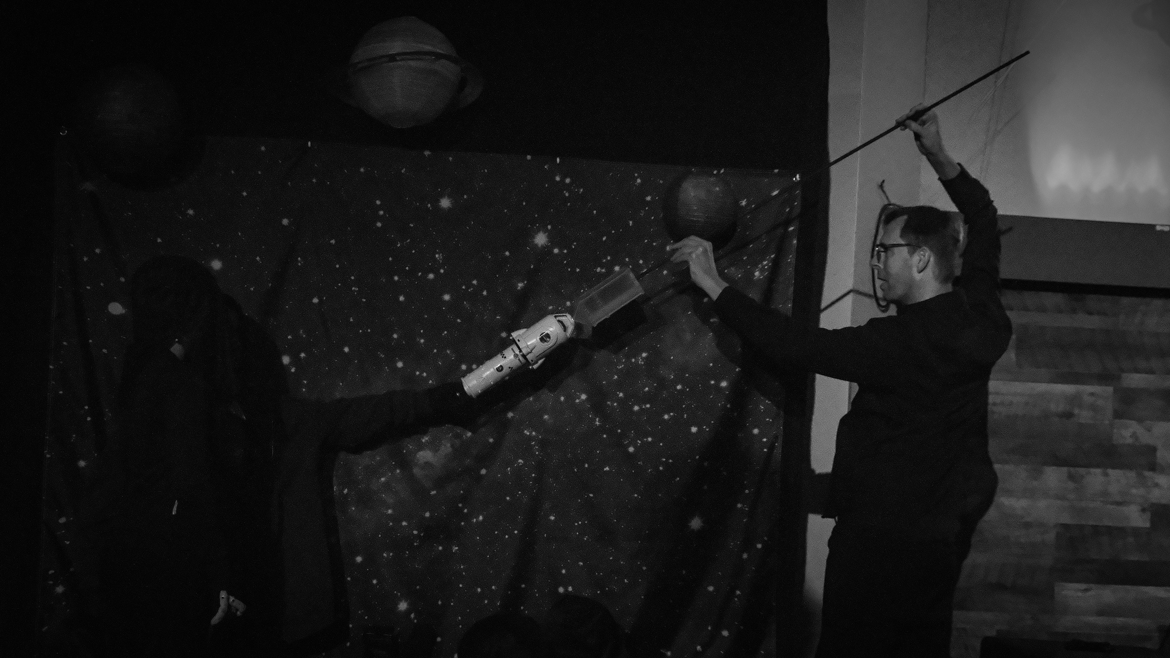 Mark Branner directing the galaxy sequence